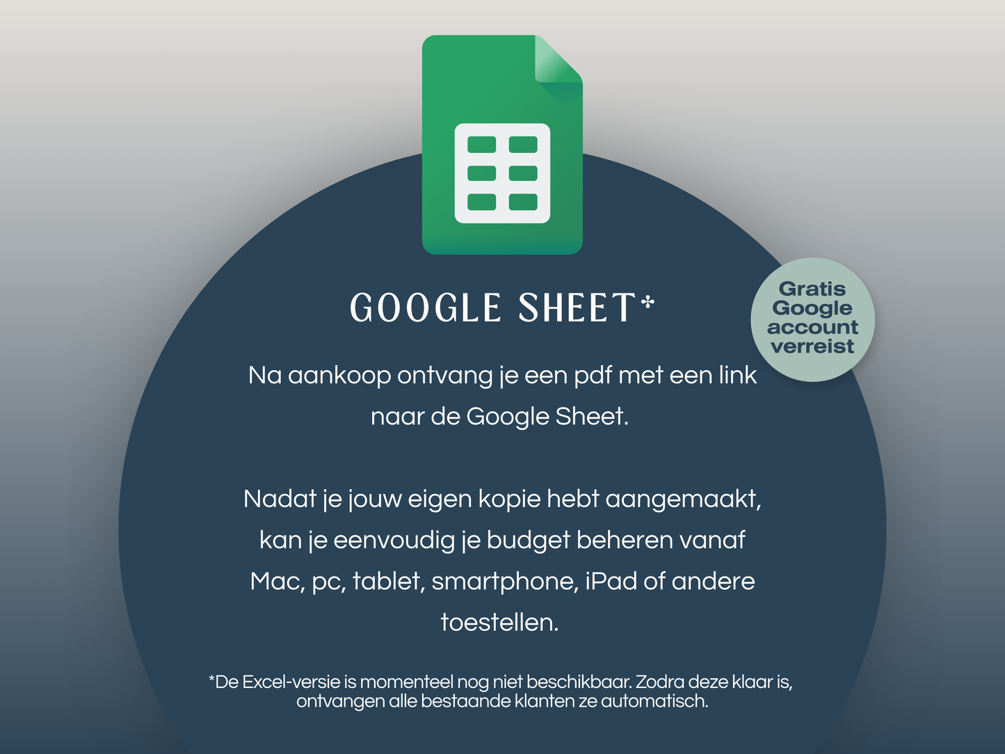 Eenvoudige Jaarlijkse Budgetplanner | Google Sheets | Nederlandse Budgetplanner | Blauw & Beige (donkere modus)