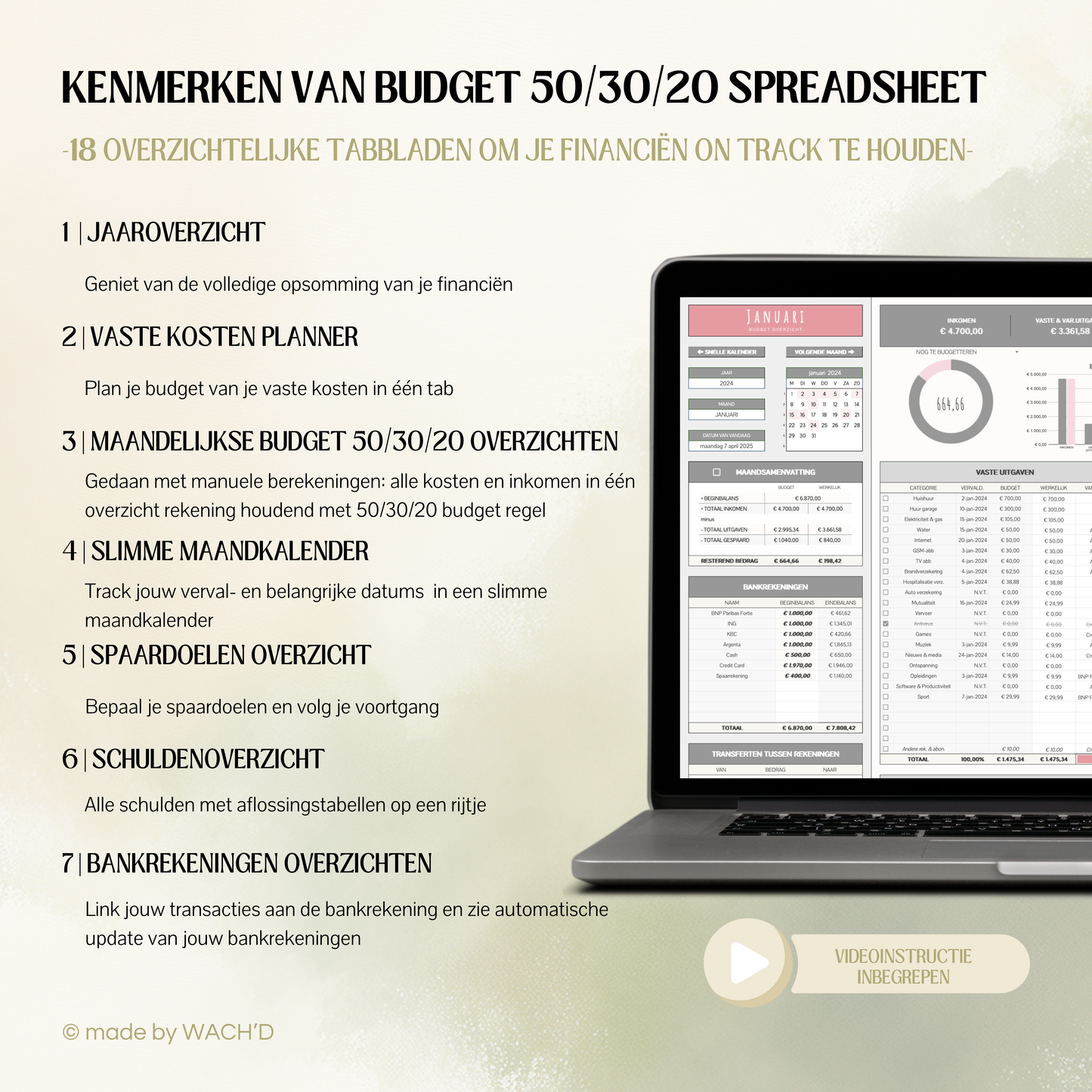 BUNDEL | Ultieme Jaarlijkse Budgetplanner naar keuze & TO-DO lijst Spreadsheet & E-book "hoe maak ik een to-do lijst?"