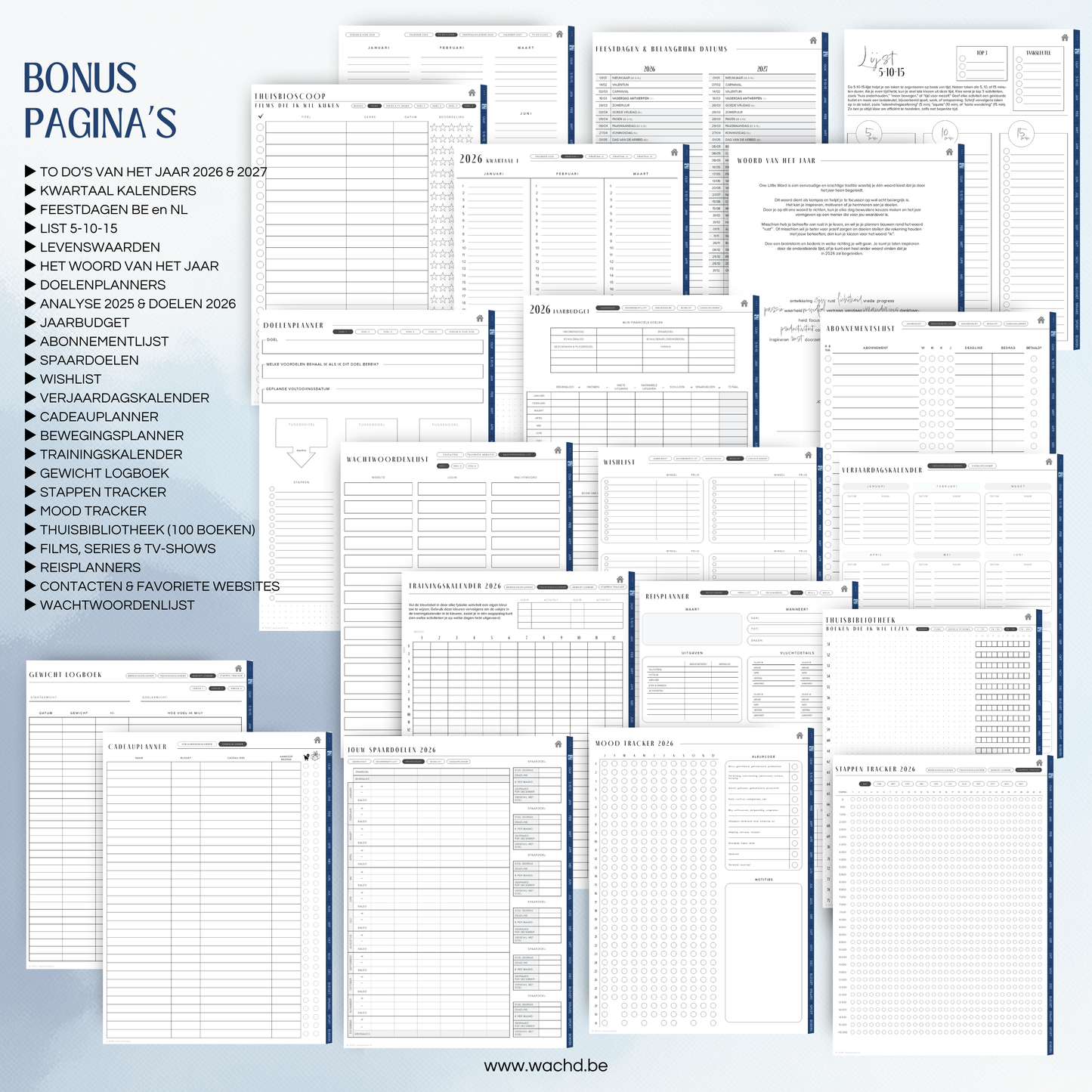 Nederlandse Digitale Planner 2026 | tablet planner | blueberry