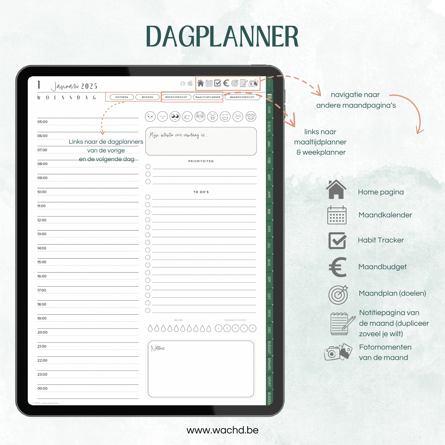 Nederlandse Digitale Planner 2025 | tablet planner