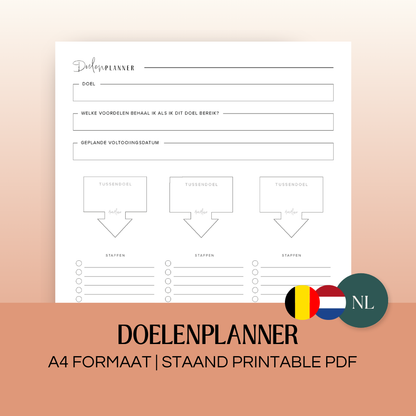 Doelenplanner | A4 printbare pdf