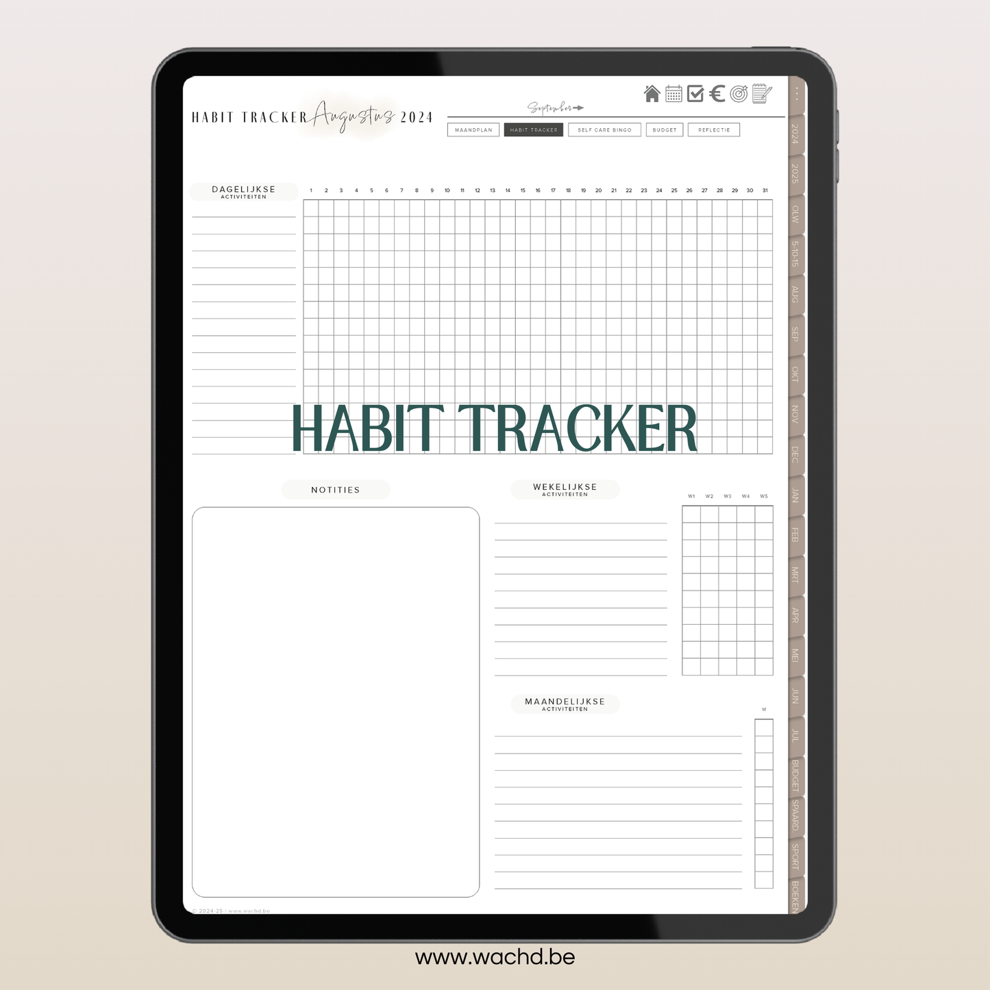 Digitale Planner 24 & 25 (mid-year) | tablet planner