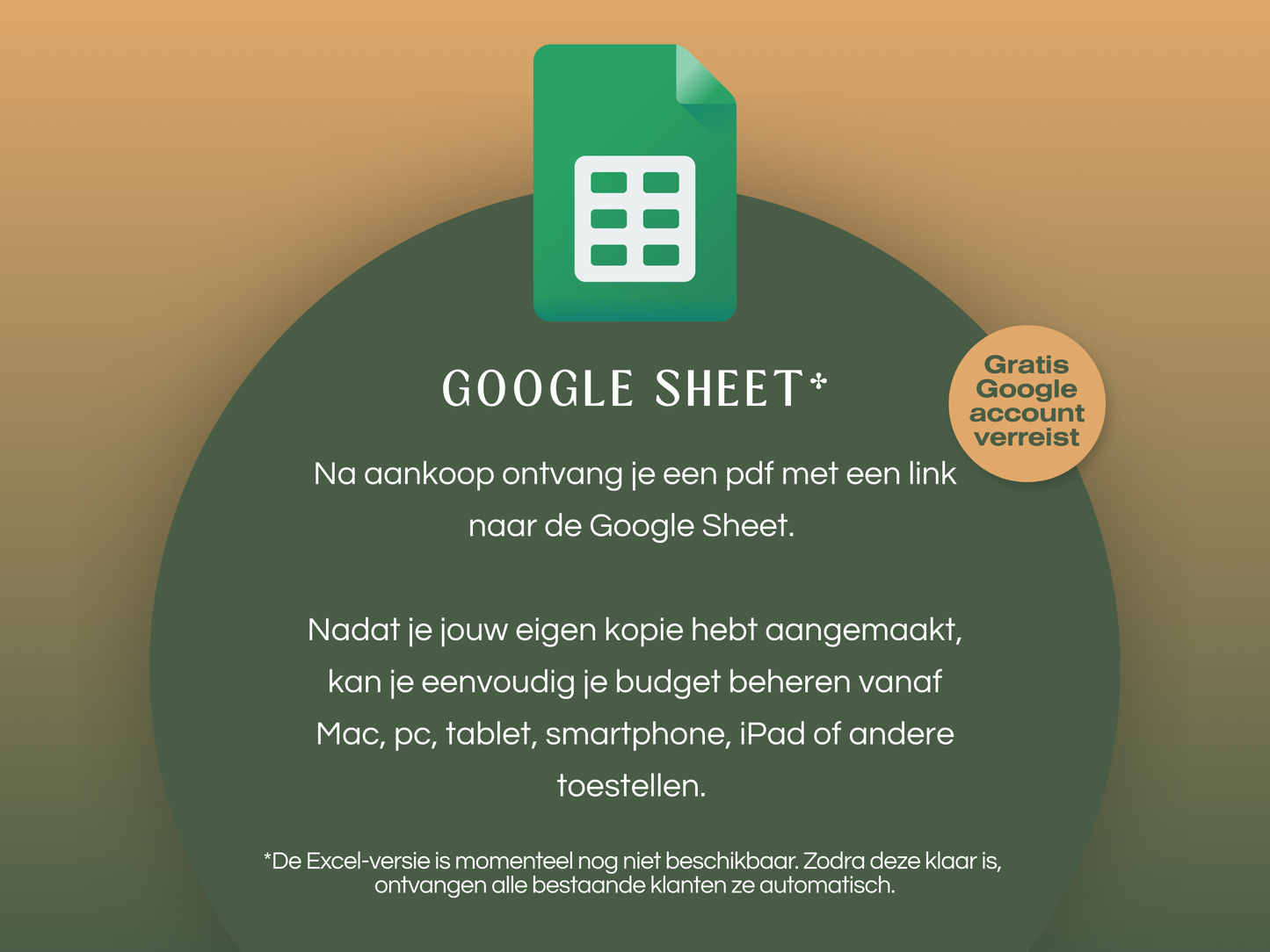 Eenvoudige Jaarlijkse Budgetplanner | Google Sheets | Nederlandse Budgetplanner | Groen & Oranje (donkere modus)