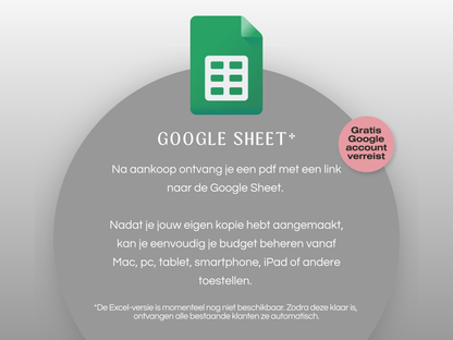 Ultieme Jaarlijkse Budgetplanner | Google Sheets | Nederlandse Budgetplanner | Grijs & Roze