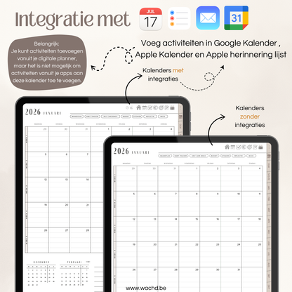 Nederlandse Digitale Planner 2026 | tablet planner | beige