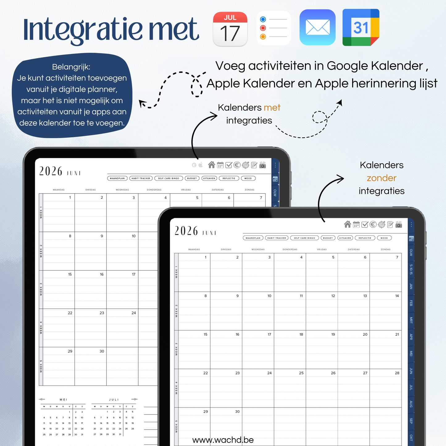 Nederlandse Digitale Planner 2026 | tablet planner | blueberry