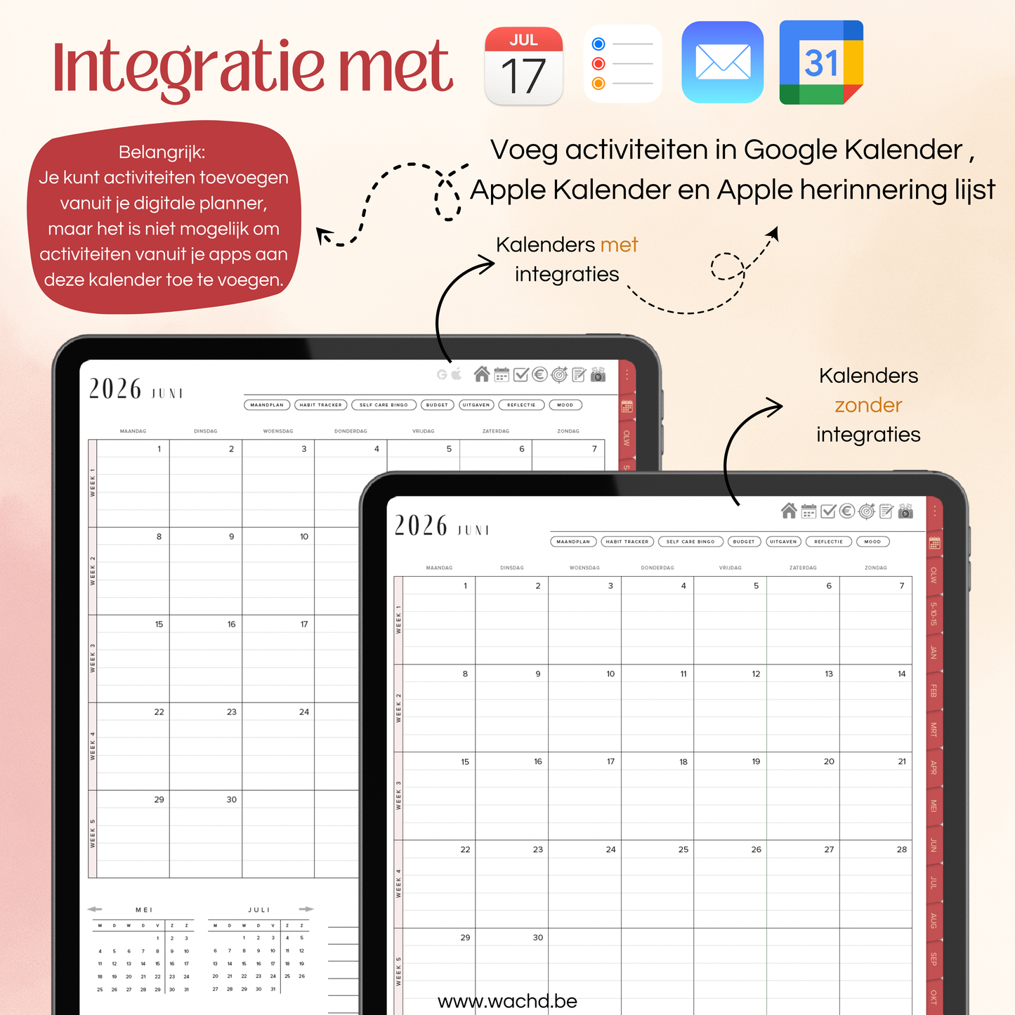 Nederlandse Digitale Planner 2026 | tablet planner | cherry punch