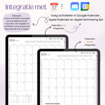 Nederlandse Digitale Planner 2026 | tablet planner | lila