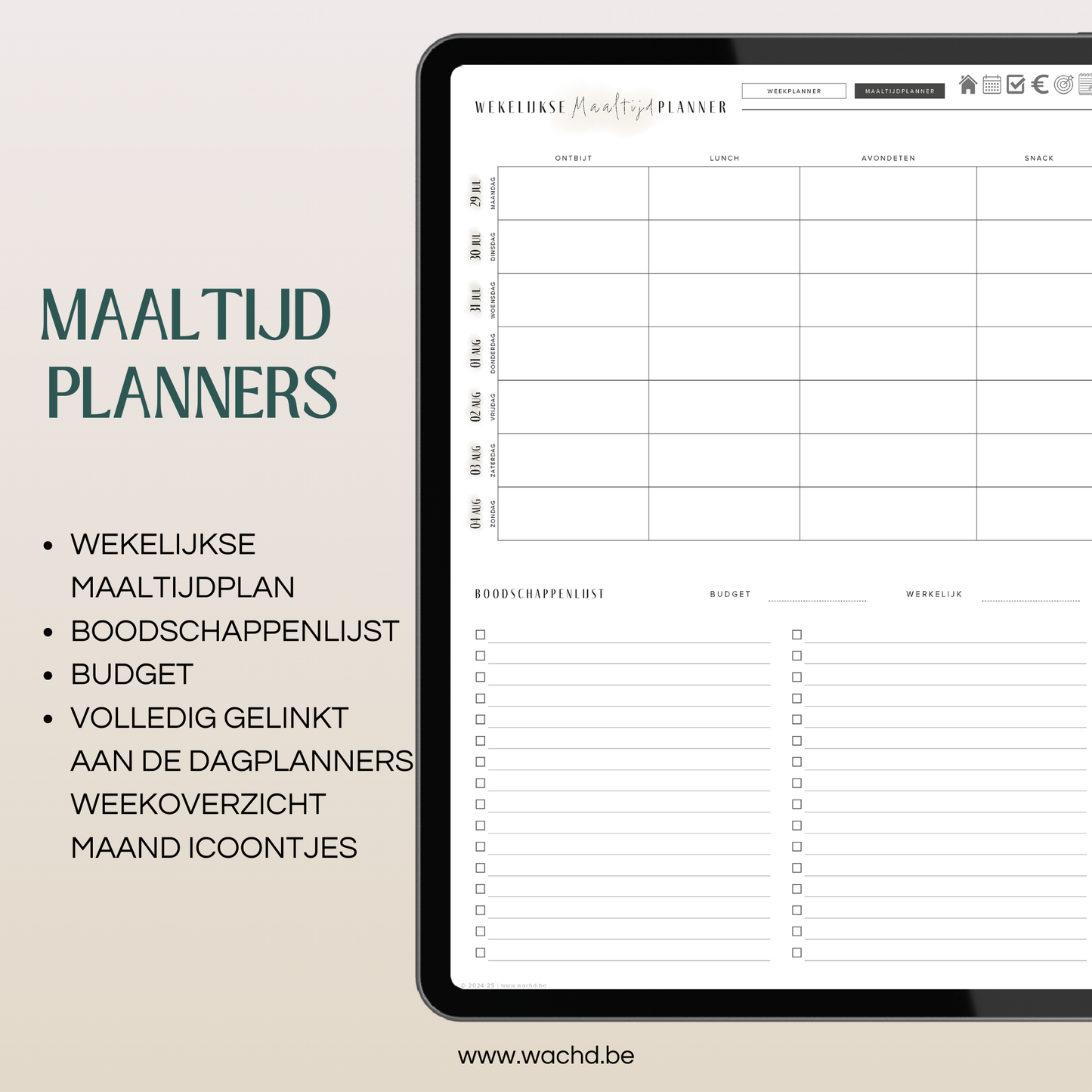 Digitale Planner 24 & 25 (mid-year) | tablet planner