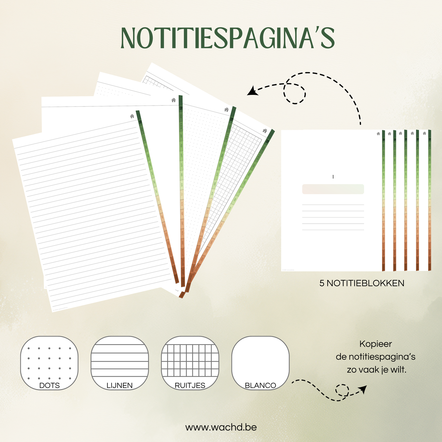 Nederlandse Digitale Planner 2026 | tablet planner | groen & bruin