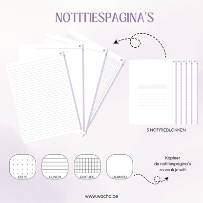 Nederlandse Digitale Planner 2026 | tablet planner | lila