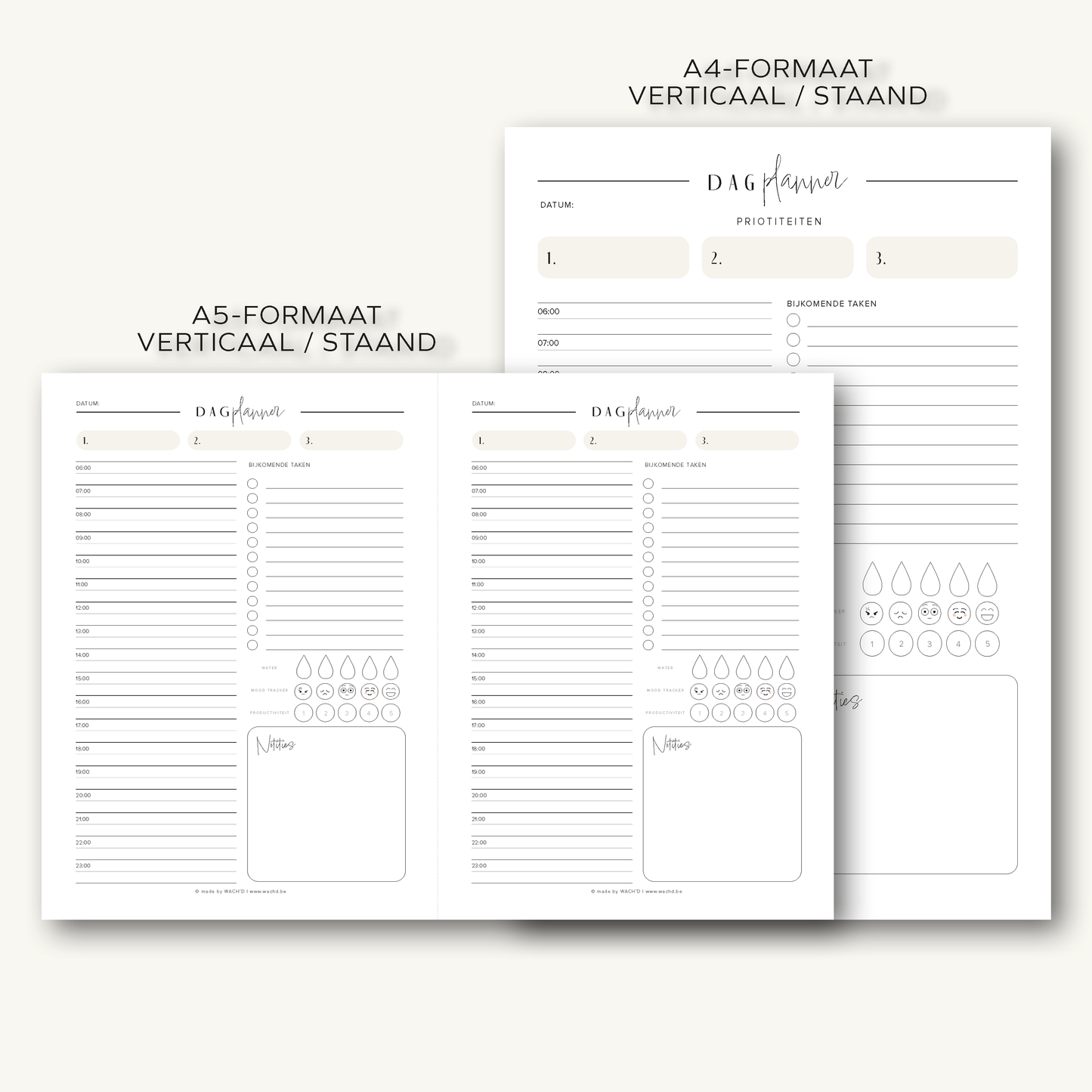 Dagplanner | A4 & A5 printbare pdf