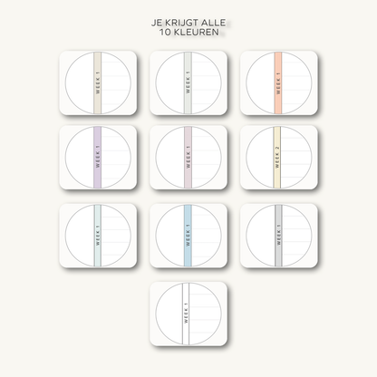 Maandplanner (ongedateerd) | A4 staand printbare pdf