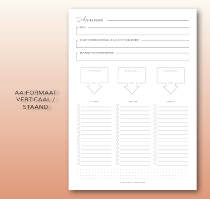 Doelenplanner | A4 printbare pdf