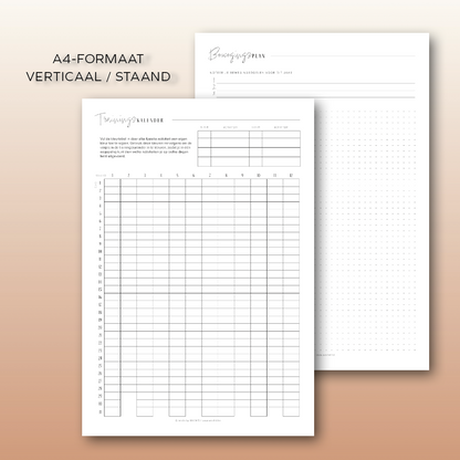 Trainingskalender | A4 & A5 printbare pdf