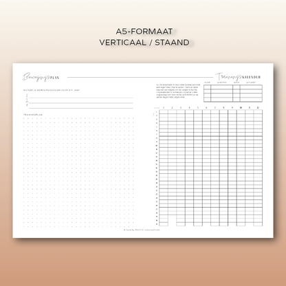 Trainingskalender | A4 & A5 printbare pdf