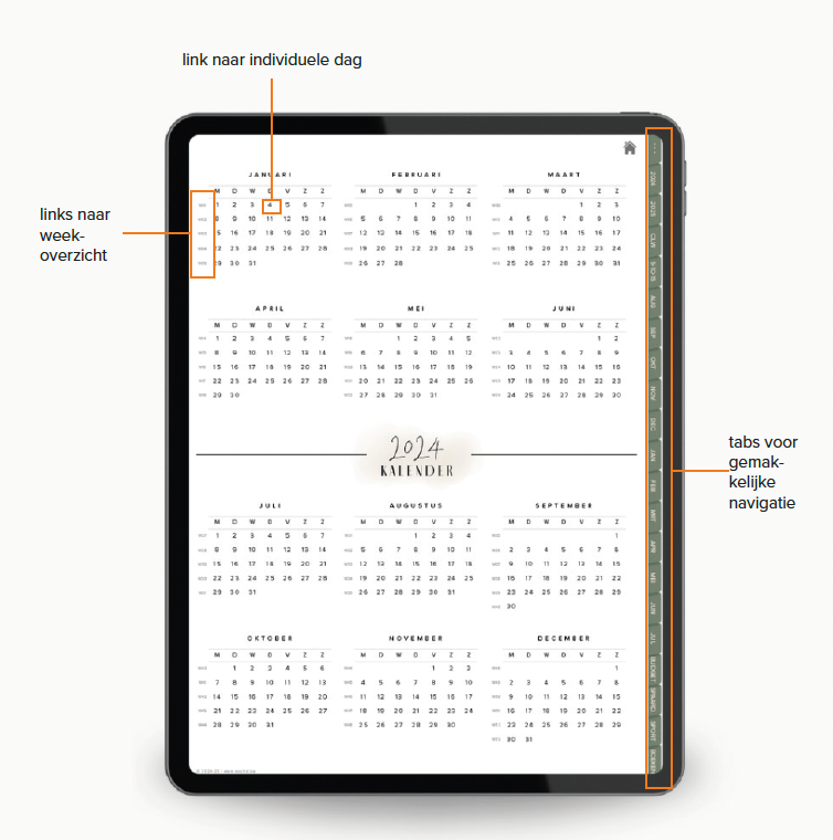 Digitale Planner 24 & 25 (mid-year) | tablet planner