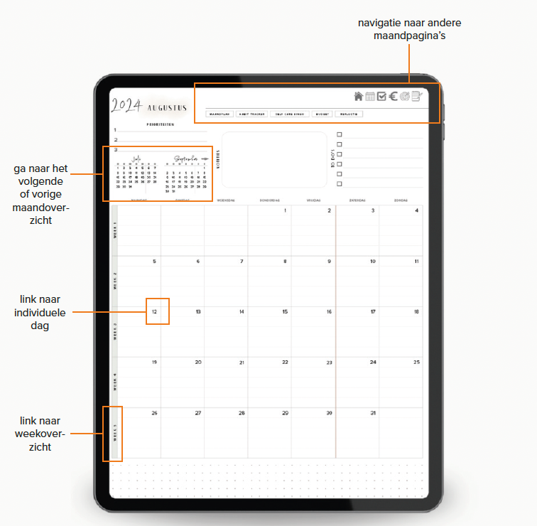 Digitale Planner 24 & 25 (mid-year) | tablet planner