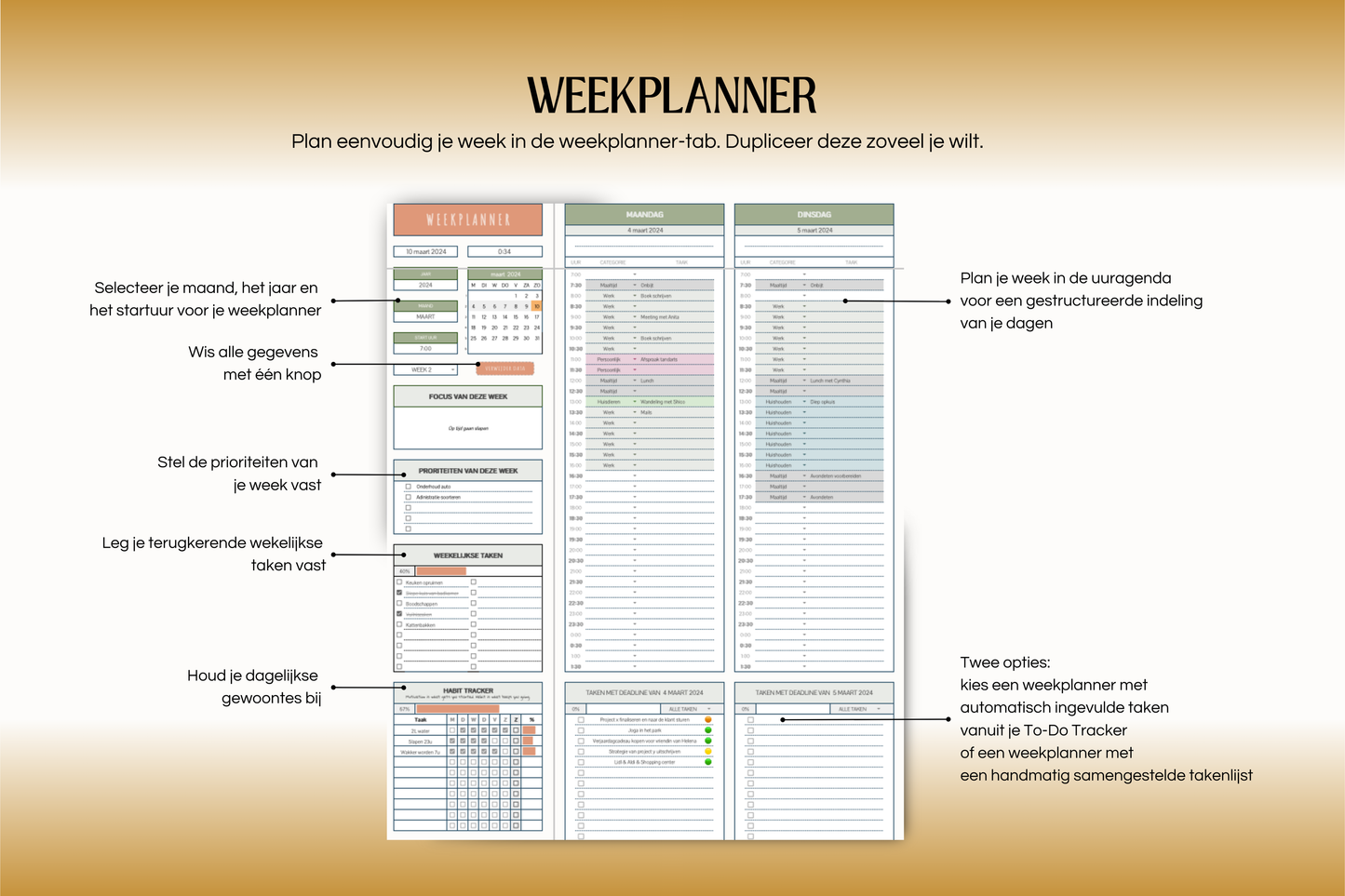 To-Do Lijst Planner | E-book & Google Sheets