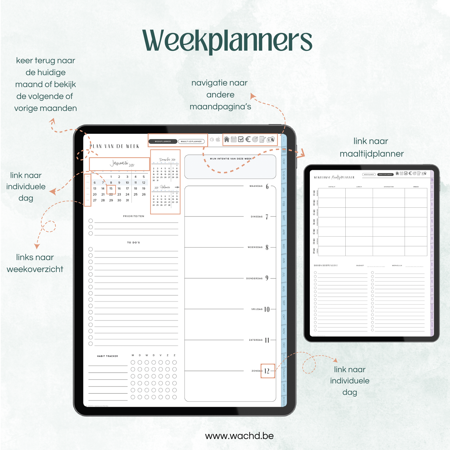 Nederlandse Digitale Planner 2025 | tablet planner