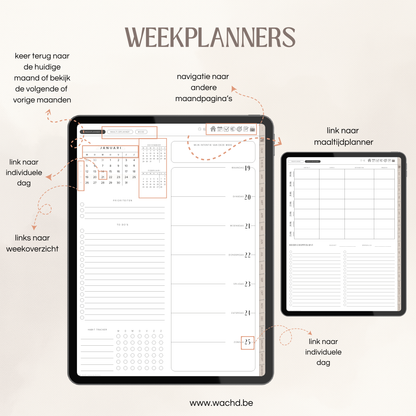 Nederlandse Digitale Planner 2026 | tablet planner | beige
