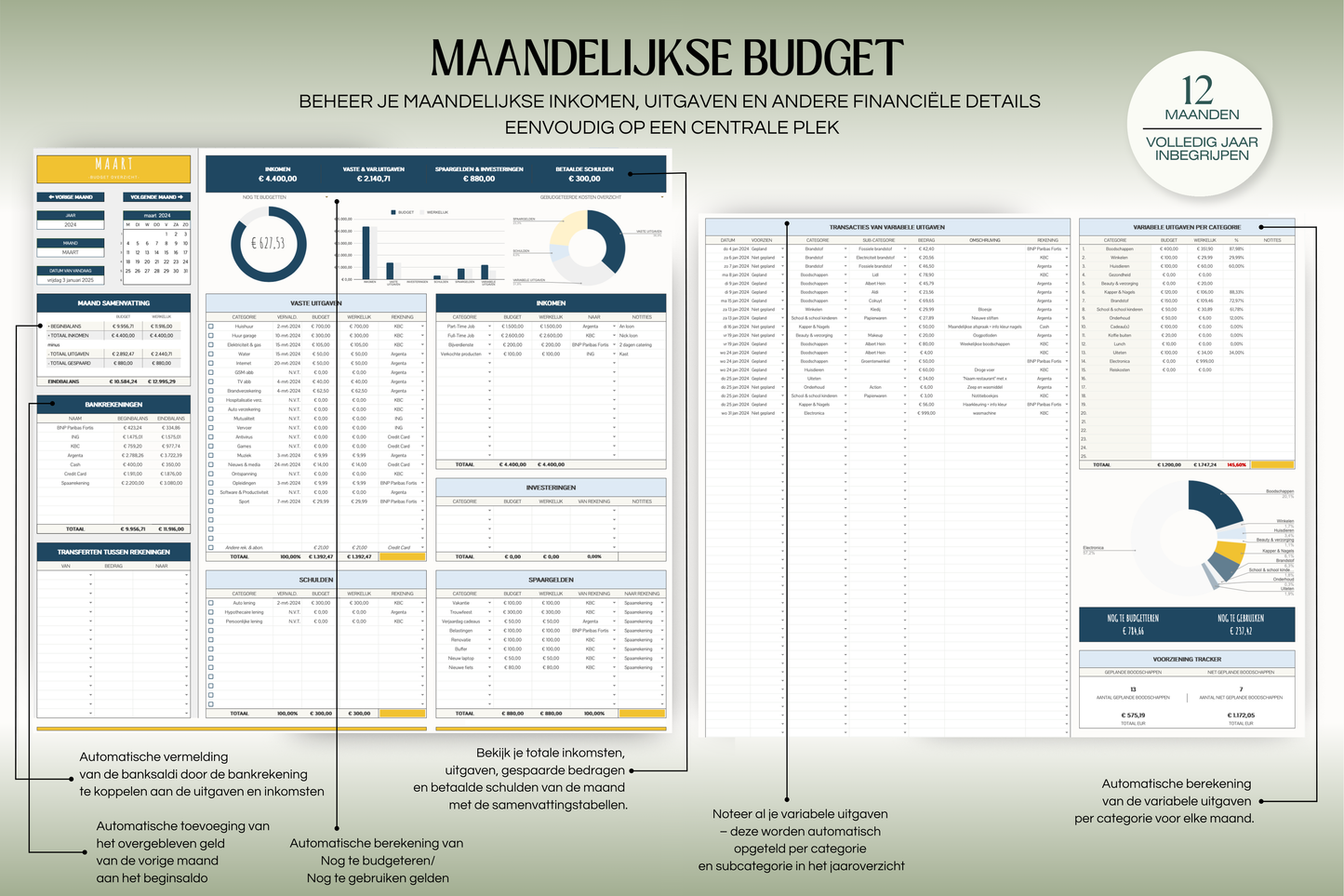 BUNDEL | Ultieme Jaarlijkse Budgetplanner naar keuze & TO-DO lijst Spreadsheet & E-book "hoe maak ik een to-do lijst?"