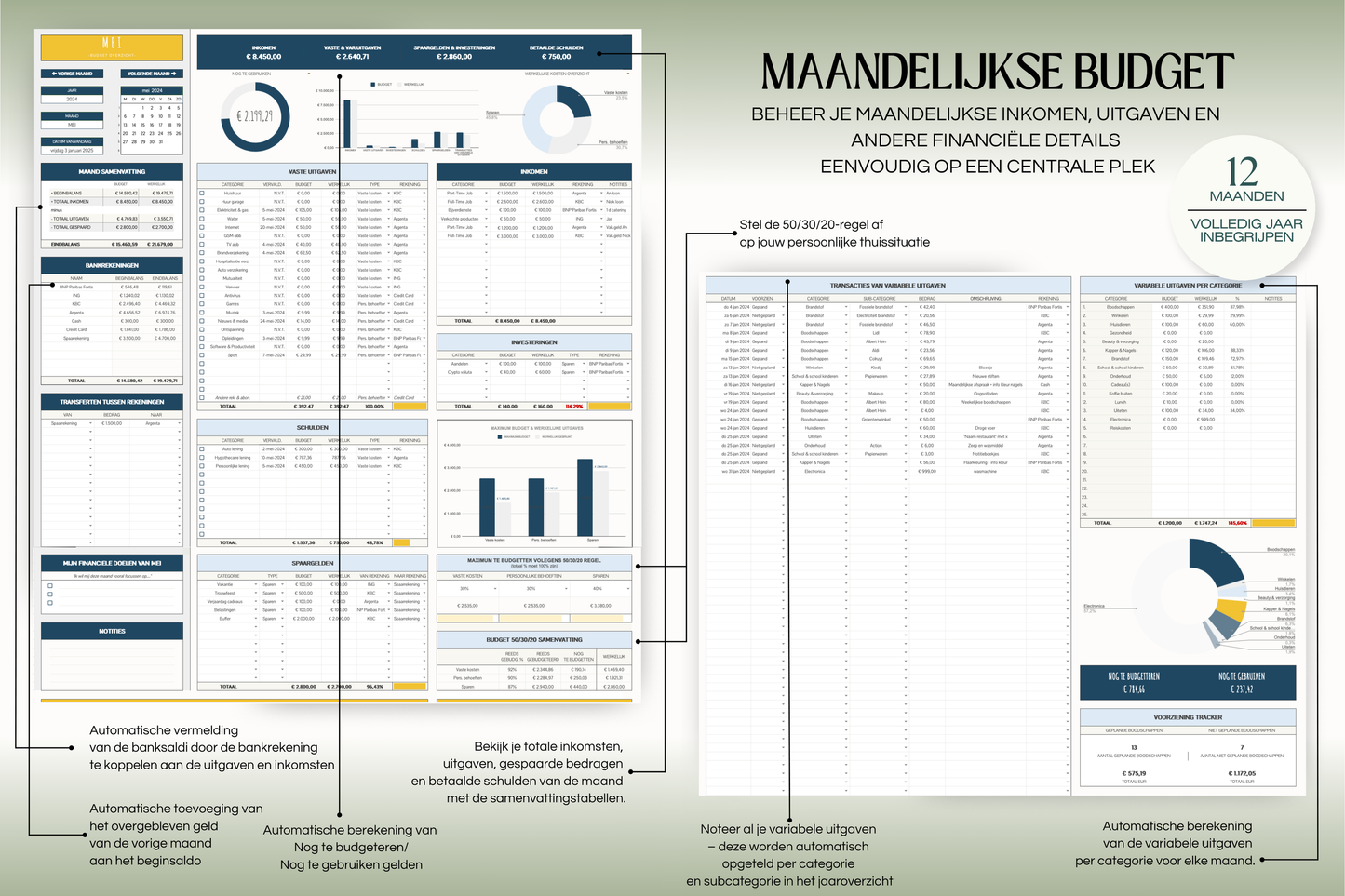 BUNDEL | Ultieme Jaarlijkse Budgetplanner naar keuze & TO-DO lijst Spreadsheet & E-book "hoe maak ik een to-do lijst?"