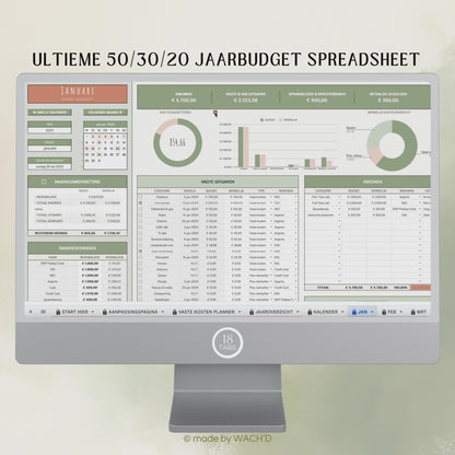 BUNDEL | Ultieme Jaarlijkse Budgetplanner naar keuze & TO-DO lijst Spreadsheet & E-book "hoe maak ik een to-do lijst?"