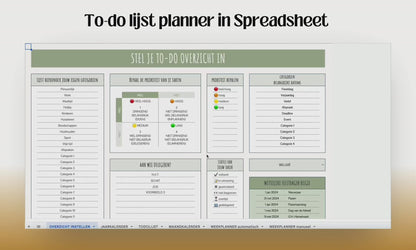 BUNDEL | Ultieme Jaarlijkse Budgetplanner naar keuze & TO-DO lijst Spreadsheet & E-book "hoe maak ik een to-do lijst?"