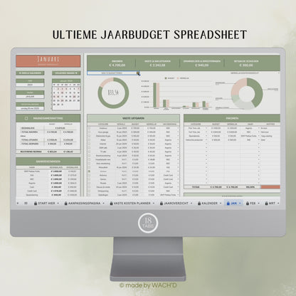 BUNDEL | Ultieme Jaarlijkse Budgetplanner naar keuze & TO-DO lijst Spreadsheet & E-book "hoe maak ik een to-do lijst?"