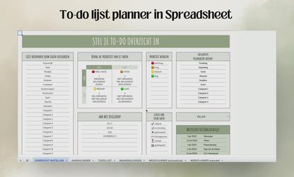 BUNDEL | To-Do Lijst Planner | E-book & Google Sheets