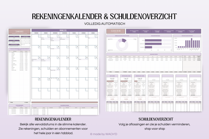 Ultieme Jaarlijkse Budgetplanner | Google Sheets | Nederlandse Budgetplanner | Paars & Roze Taupe