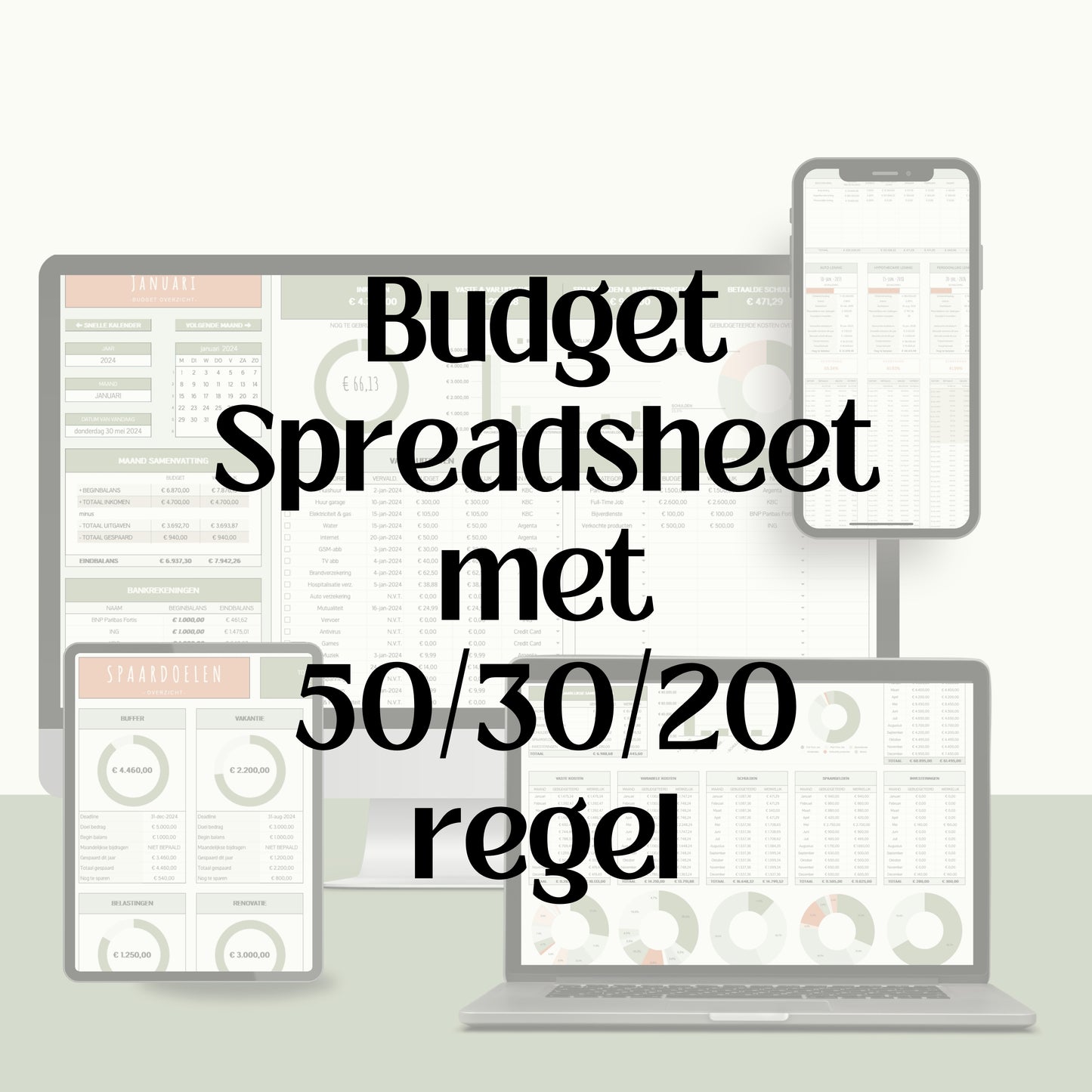 BUNDEL | Ultieme Jaarlijkse Budgetplanner naar keuze & TO-DO lijst Spreadsheet & E-book "hoe maak ik een to-do lijst?"