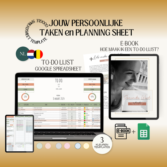 To-Do Lijst Planner | E-book & Google Sheets